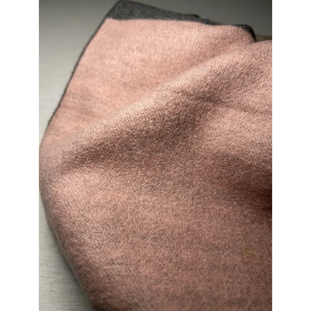 Chelsey By Joseph Reversible Brushed Silk Scarf pink/gray striped